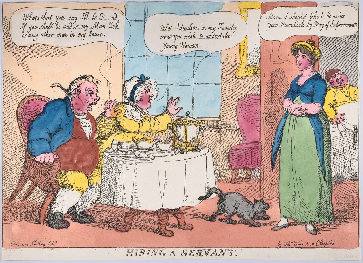 Zatrudnienie sługi, 1811., 1811. autorstwa Thomas Rowlandson