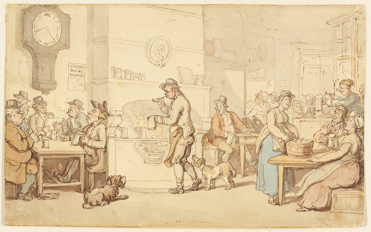 Wnętrze karczmy autorstwa Thomas Rowlandson