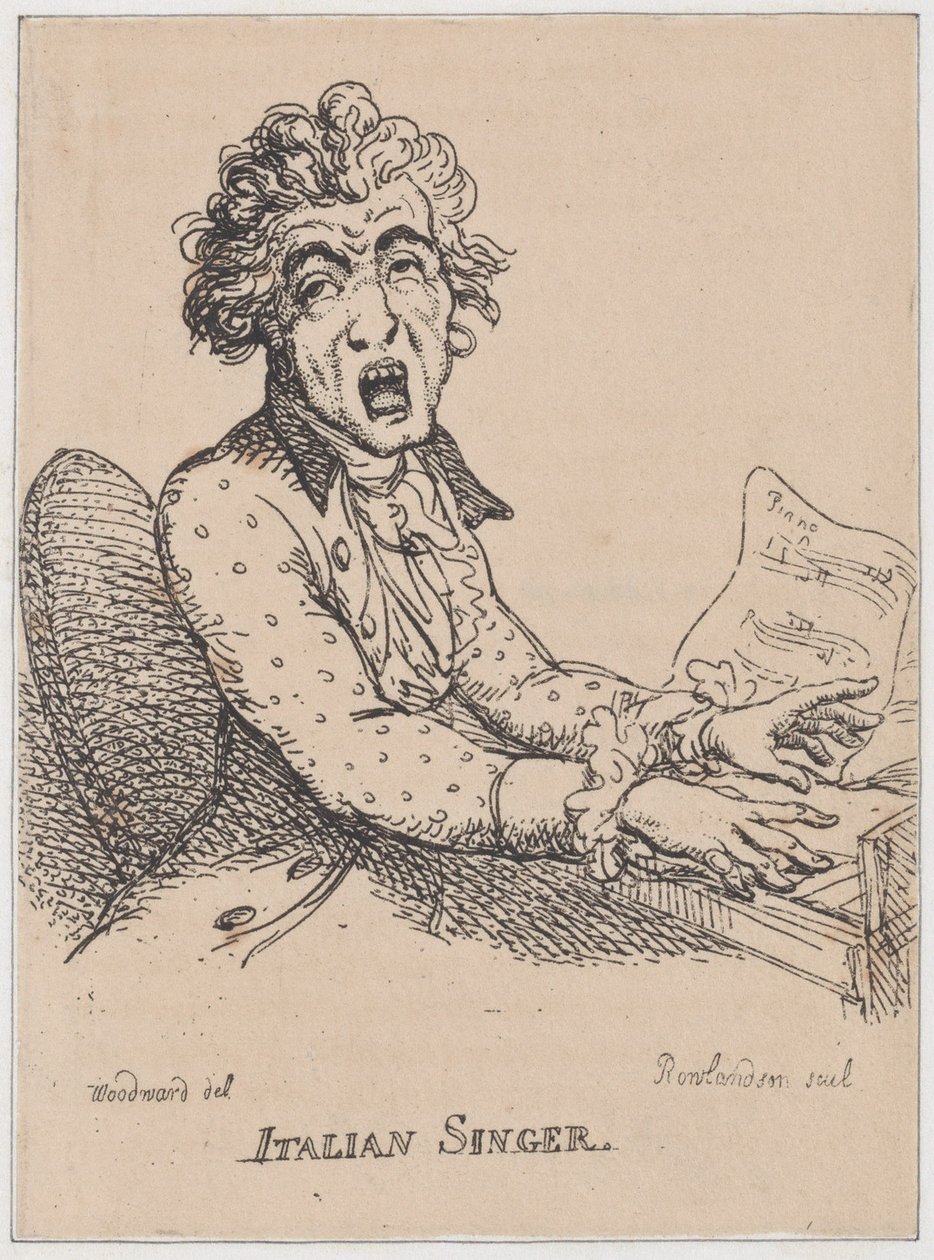 Piosenkarka włoska, kwiecień 1808., kwiecień 1808. autorstwa Thomas Rowlandson