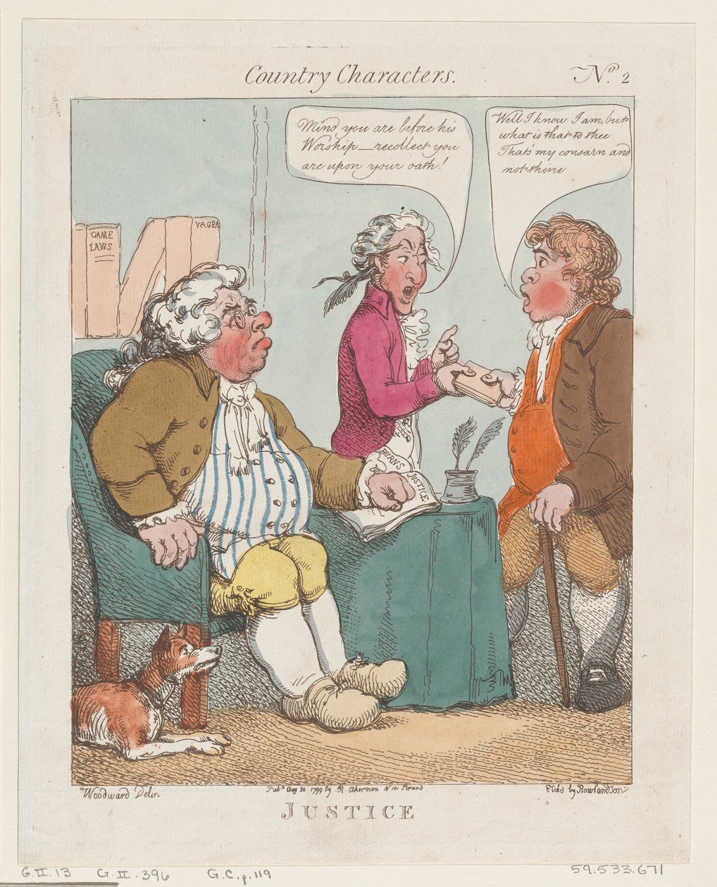 Sprawiedliwość, 30 sierpnia 1799., 30 sierpnia 1799. autorstwa Thomas Rowlandson