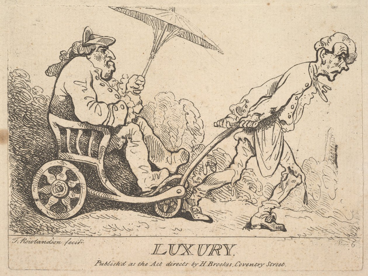 Luksus, [1781] wznowiony w latach 1786-95. autorstwa Thomas Rowlandson