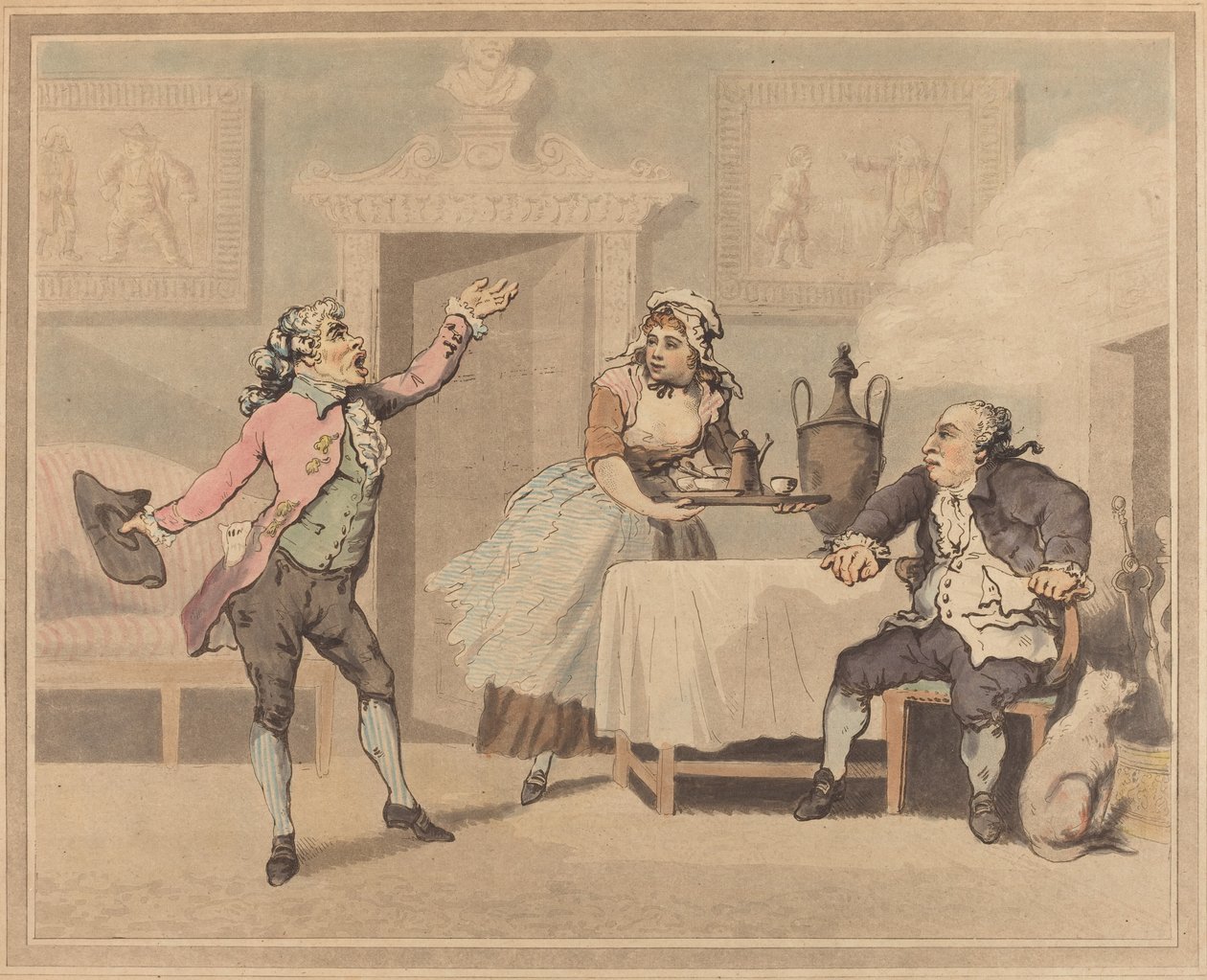 Menedżer i Spouter autorstwa Thomas Rowlandson