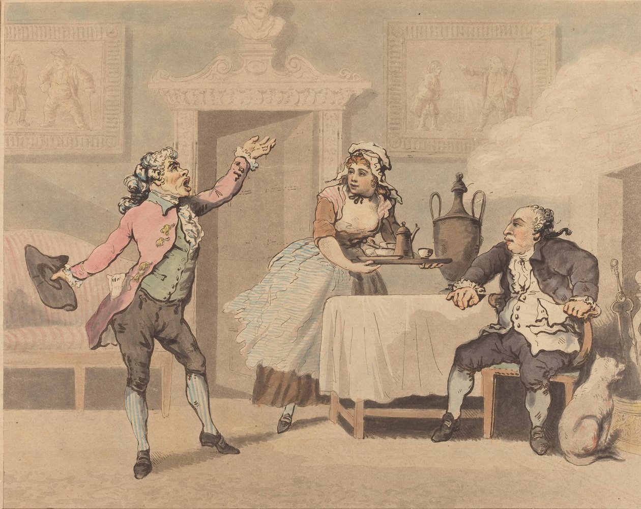 Menedżer i Spouter, 1784. autorstwa Thomas Rowlandson