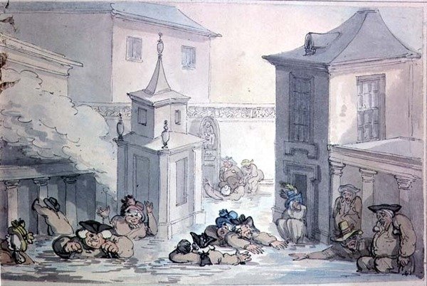 Matthew Brambles Wycieczka do łaźni autorstwa Thomas Rowlandson