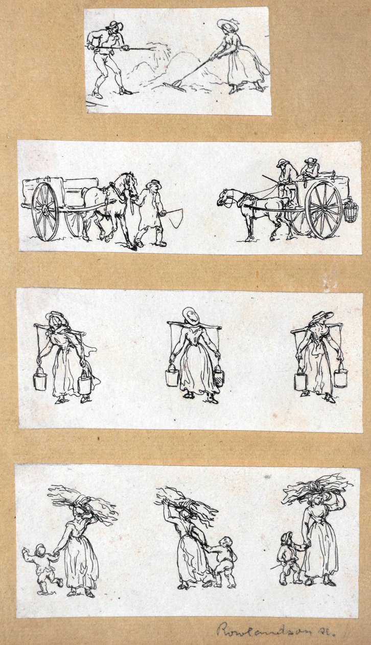 Studia miniaturowe (akwaforta) autorstwa Thomas Rowlandson
