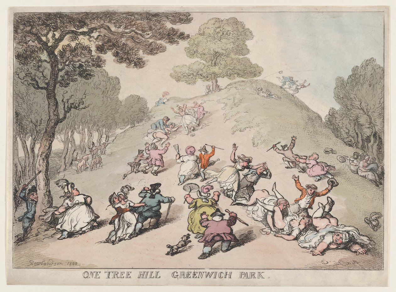 One Tree Hill, Greenwich Park, 1802, 1802. autorstwa Thomas Rowlandson