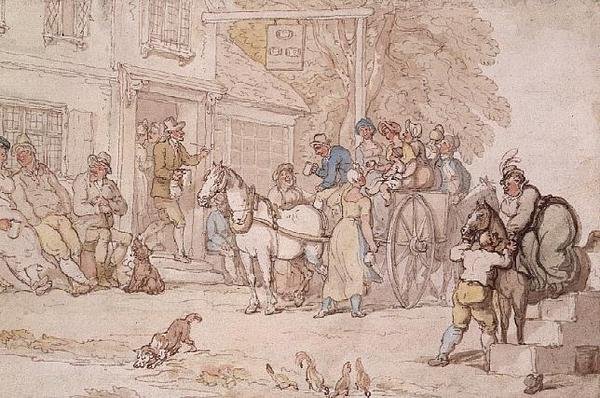 Poza karczmą autorstwa Thomas Rowlandson
