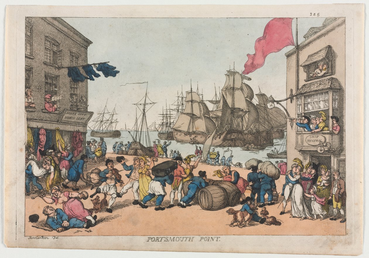 Punkt Portsmouth, 1814. autorstwa Thomas Rowlandson