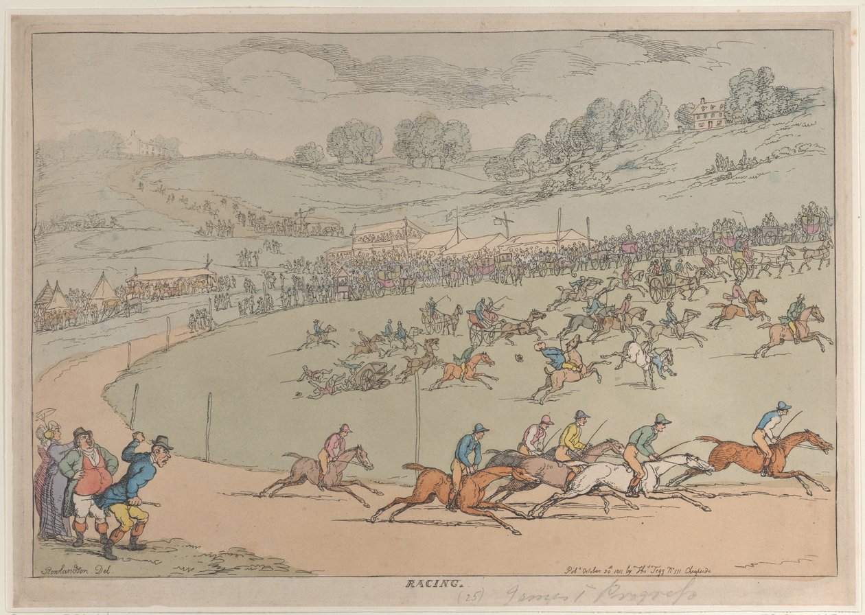 Wyścigi, 20.10.1811., 20.10.1811. autorstwa Thomas Rowlandson