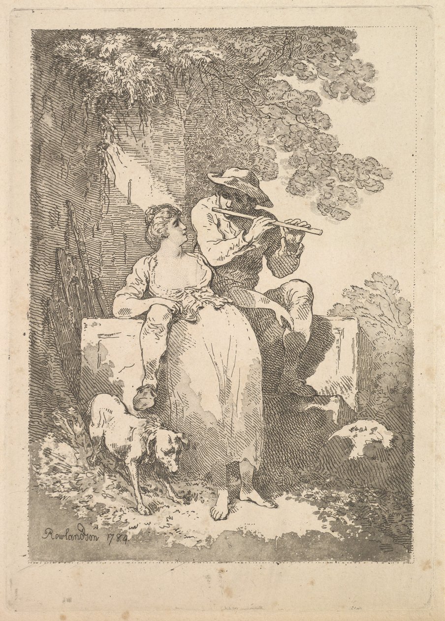 Odpocznij od pracy w słoneczne dni, 1784-87. autorstwa Thomas Rowlandson