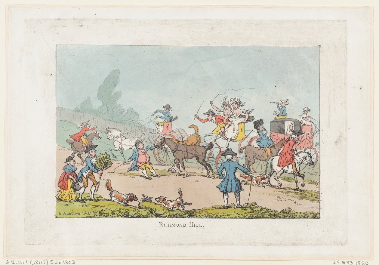 Wzgórze Richmond, 1811., 1811. autorstwa Thomas Rowlandson