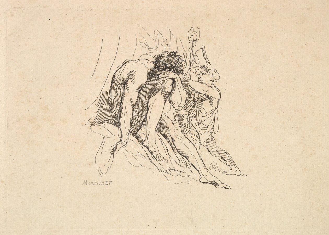 Rzeka Bóg z Dzieciątkiem, 1784-88. autorstwa Thomas Rowlandson