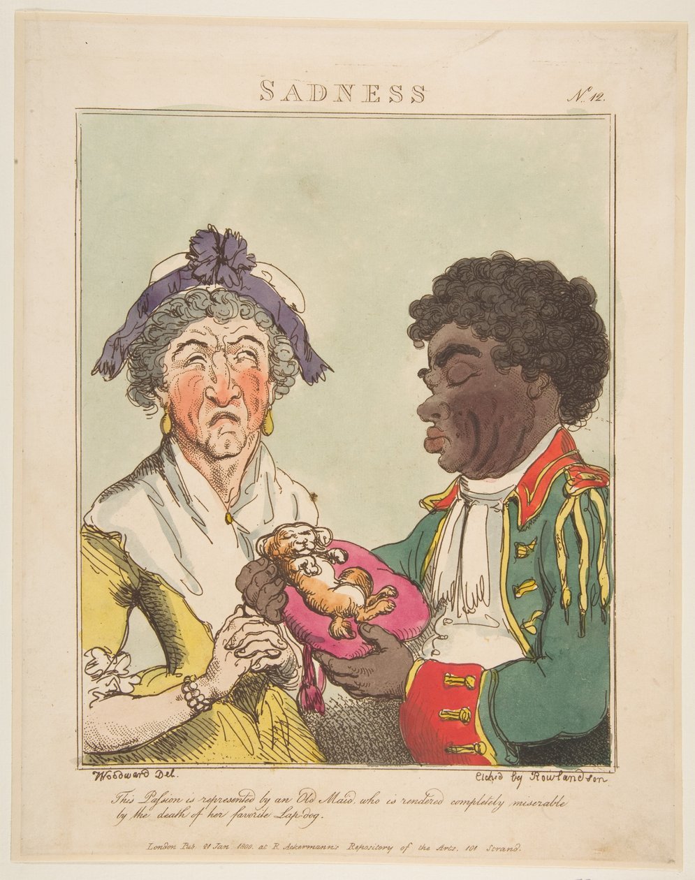 Smutek, 21 stycznia 1800. autorstwa Thomas Rowlandson