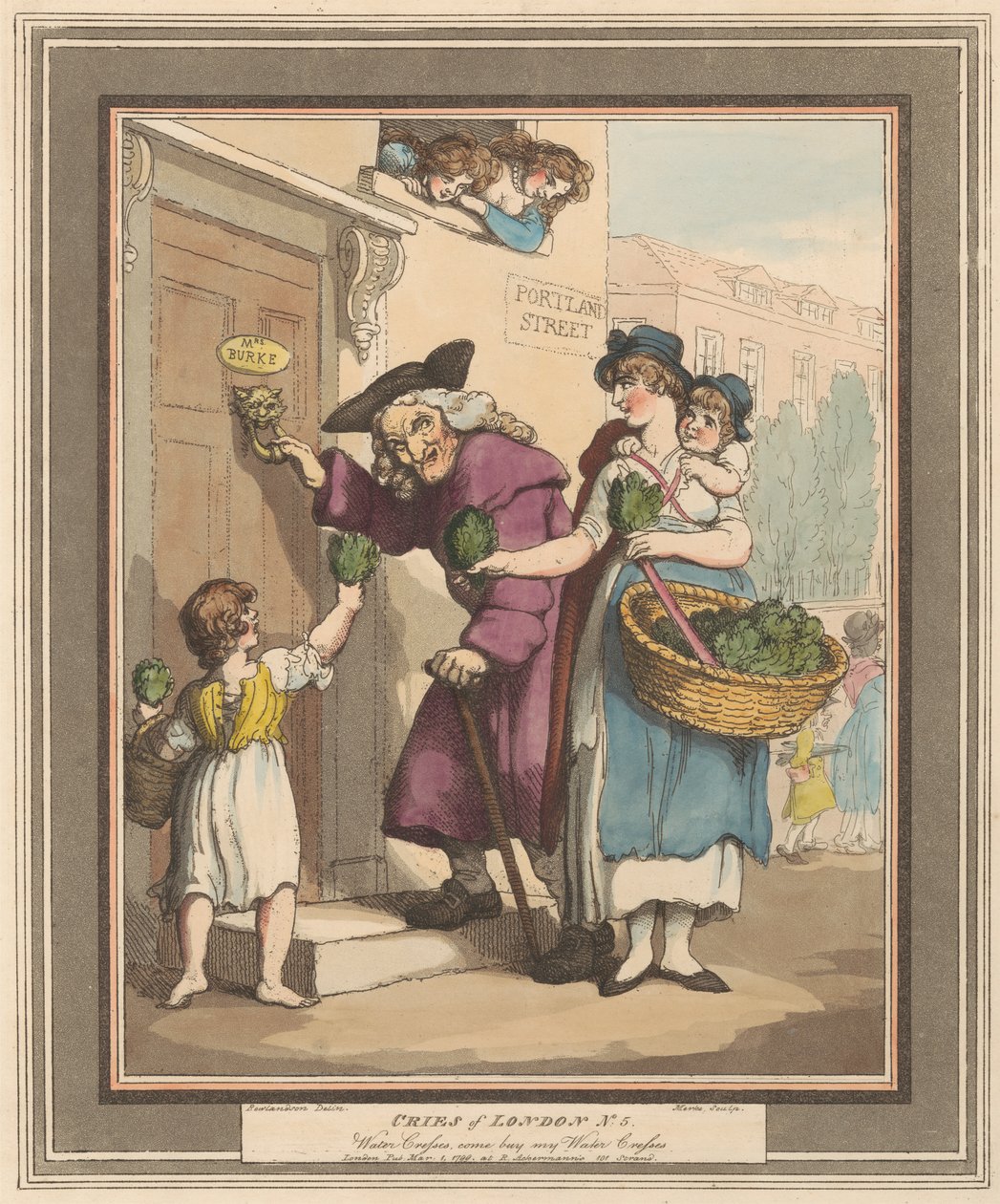 Zestaw ośmiu (5): Okrzyki Londynu autorstwa Thomas Rowlandson