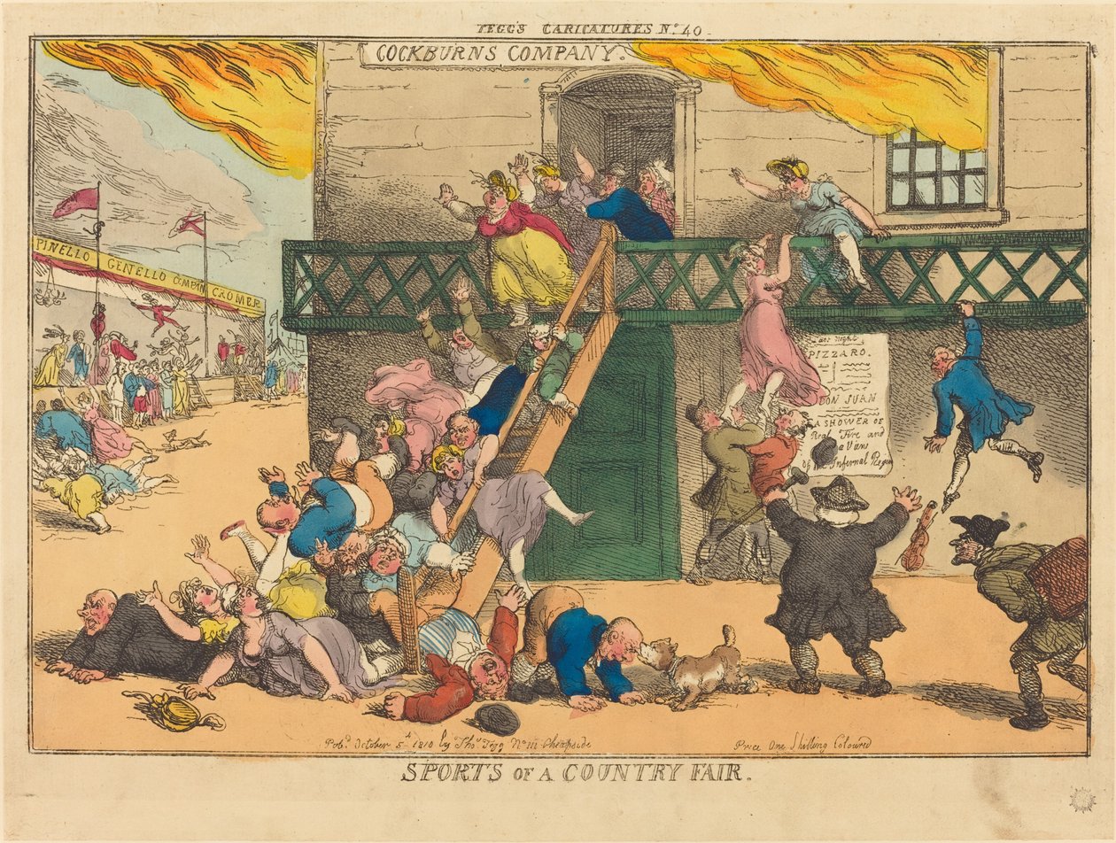 Targi sportu wiejskiego autorstwa Thomas Rowlandson