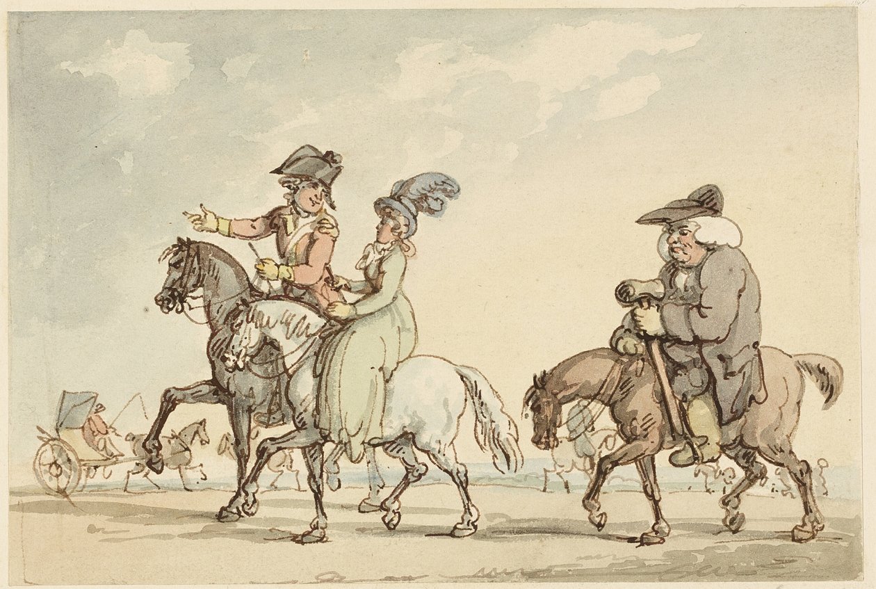 Studium komfortu kąpieli autorstwa Thomas Rowlandson