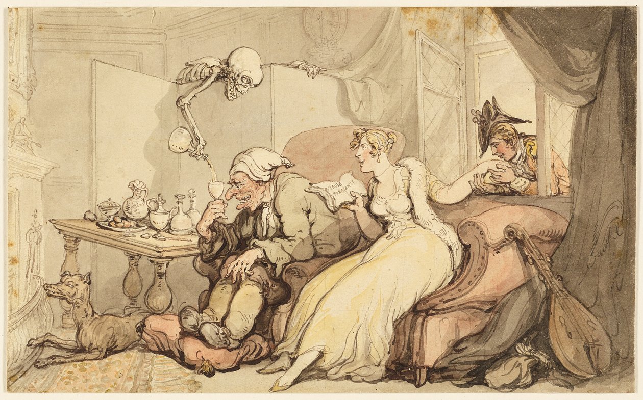 Studiuj na miesiąc miodowy autorstwa Thomas Rowlandson