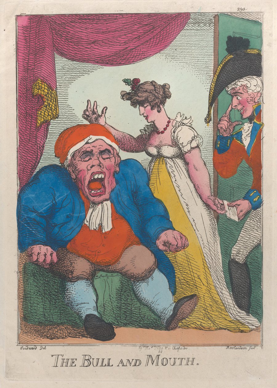 Byk i Usta, 1808-09., 1808-09. autorstwa Thomas Rowlandson