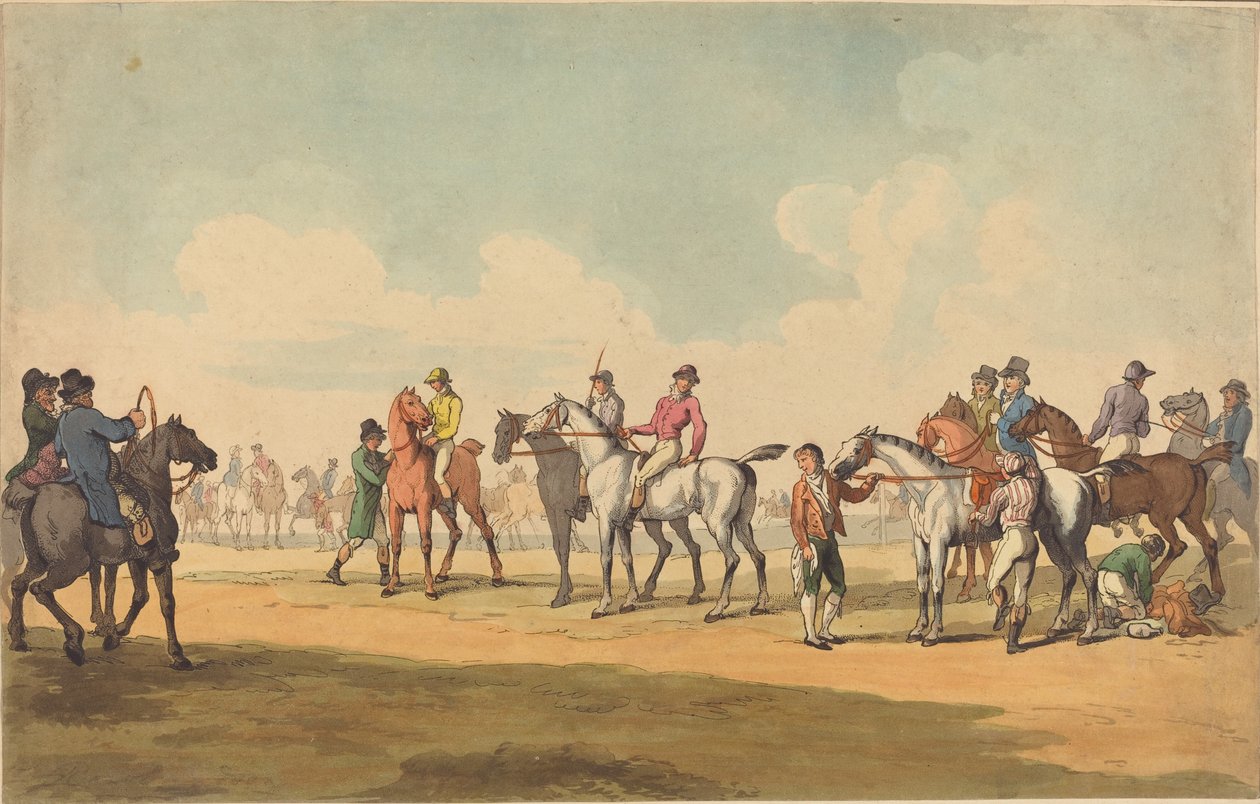 Kurs, prawdopodobnie 1789. autorstwa Thomas Rowlandson