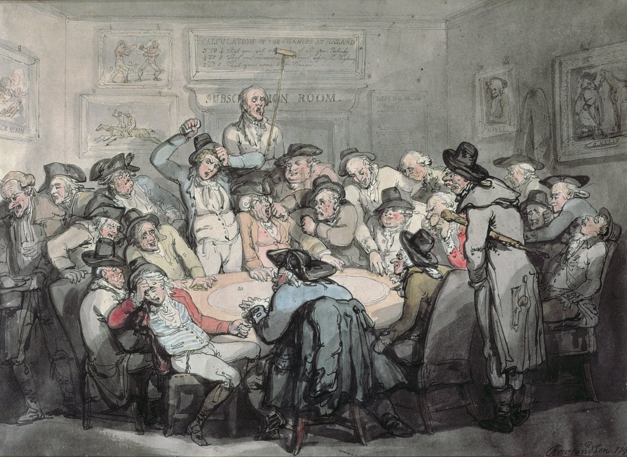 د خطر خونه (د اوبو رنګ) پولی autorstwa Thomas Rowlandson