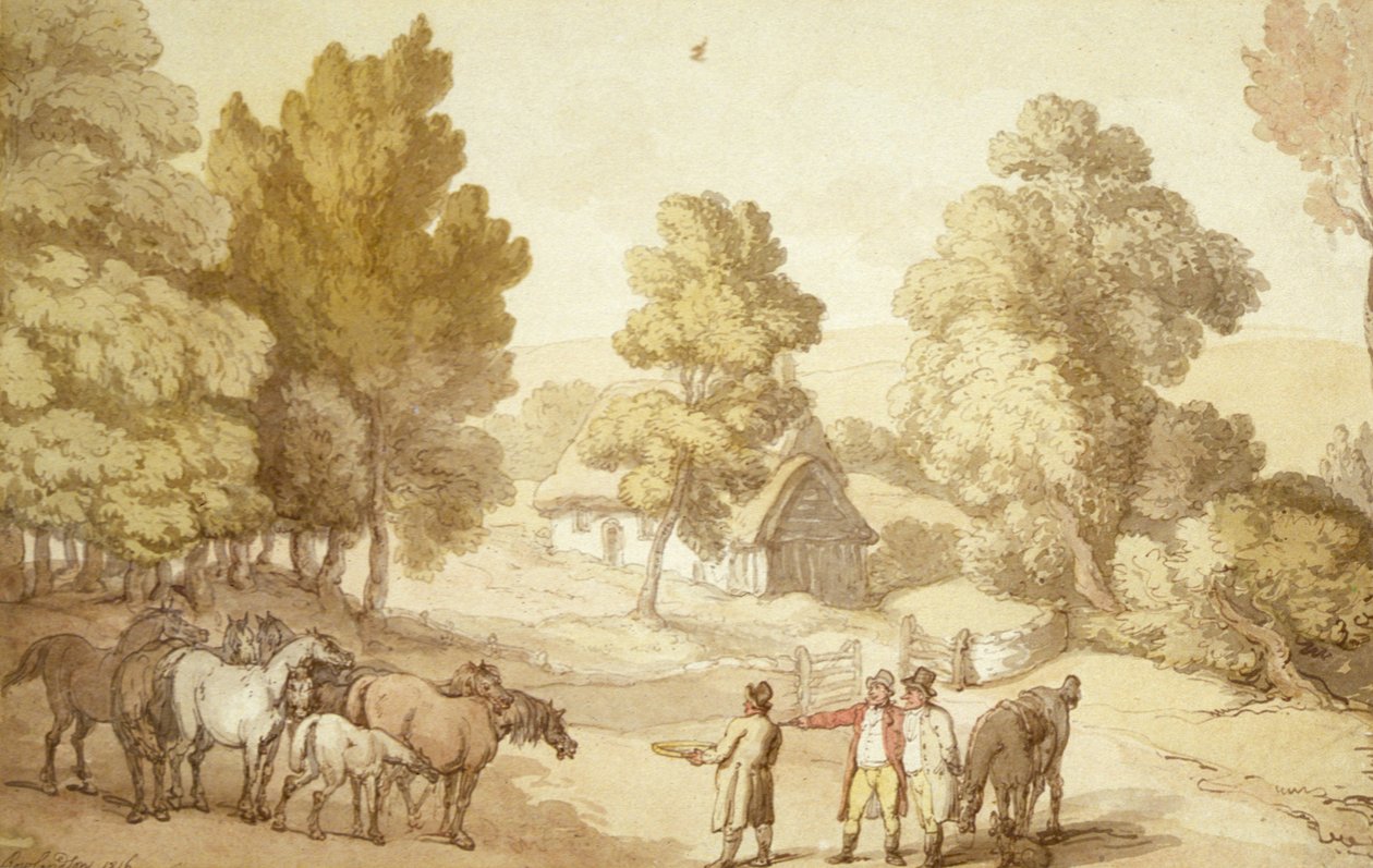 Handlarz końmi autorstwa Thomas Rowlandson