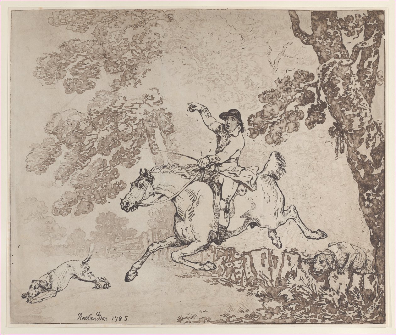 Łowca, 1785., 1785. autorstwa Thomas Rowlandson