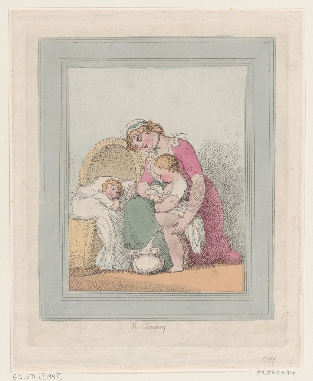Żłobek, 1799., 1799. autorstwa Thomas Rowlandson