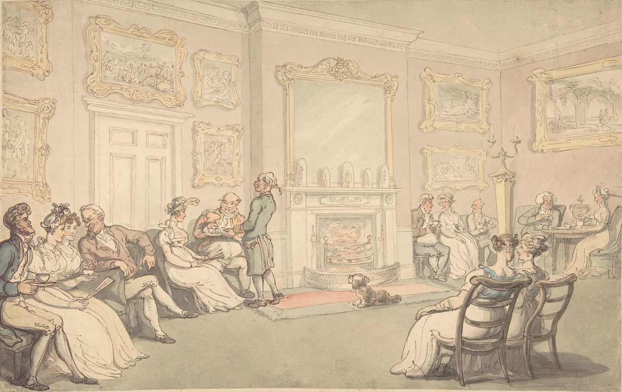 Recepcja, 1780-1827. autorstwa Thomas Rowlandson