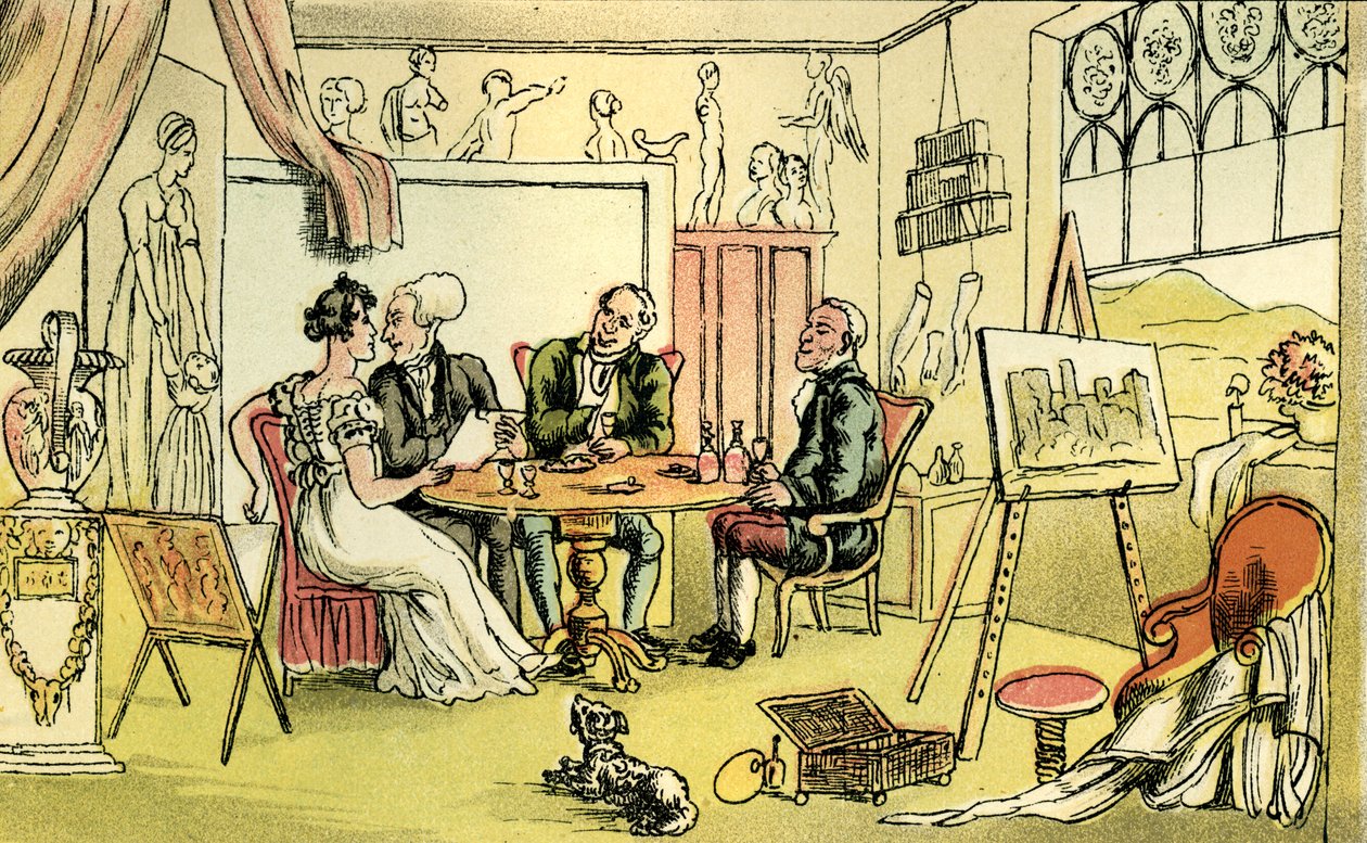 „Pokój artysty” autorstwa Thomas Rowlandson