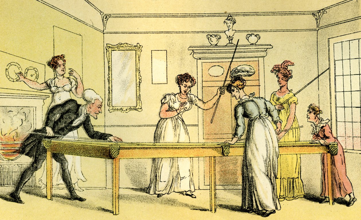 „Stół bilardowy” autorstwa Thomas Rowlandson