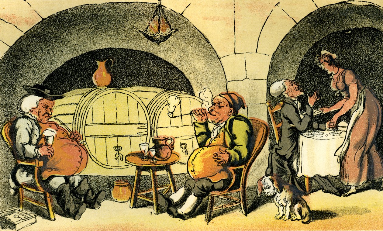 „Kwartet piwniczny” autorstwa Thomas Rowlandson