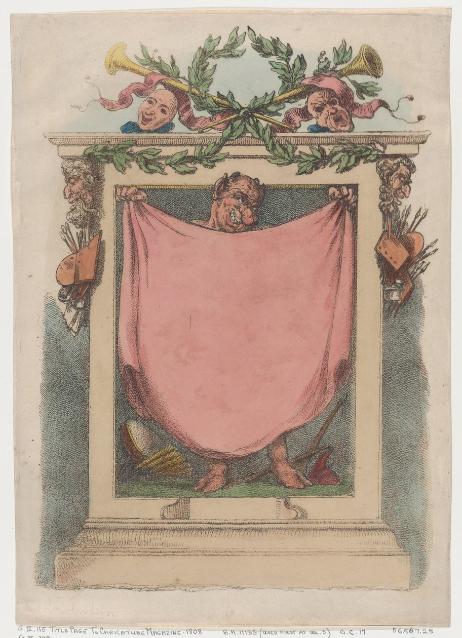 Strona tytułowa, Magazyn karykatur Rowlandsona, 1808., 1808. autorstwa Thomas Rowlandson
