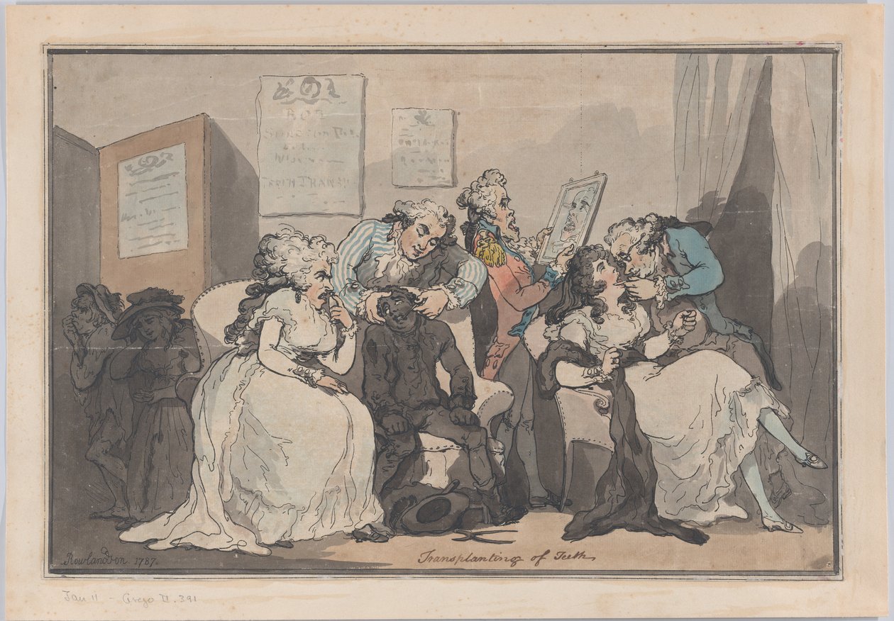 Przeszczepianie zębów, 1787., 1787. autorstwa Thomas Rowlandson