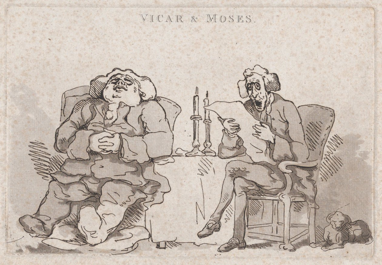 Wikariusz i Mojżesz, 1786., 1786. autorstwa Thomas Rowlandson