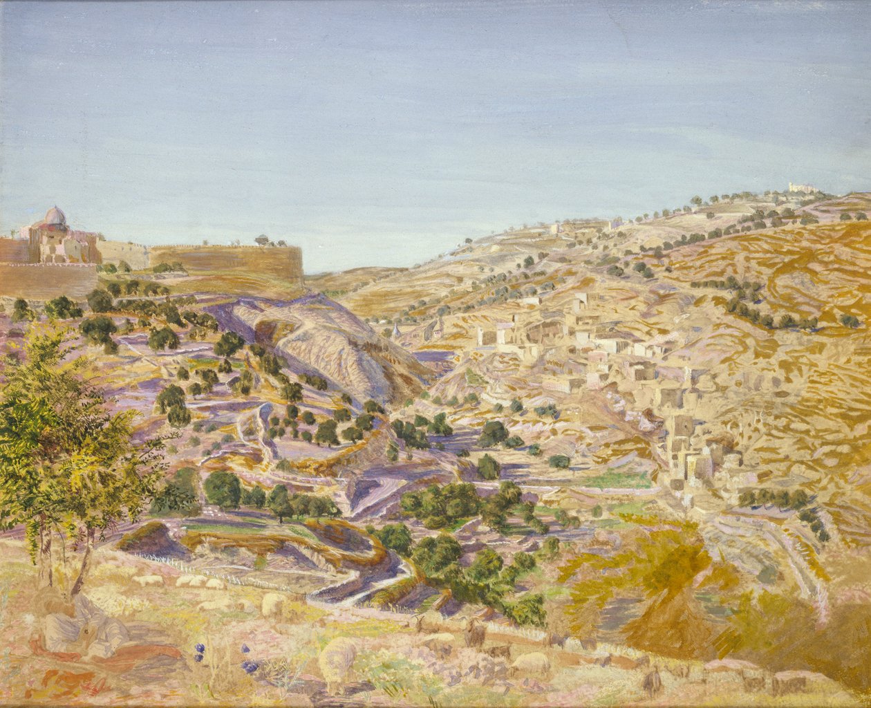 Widok Jerozolimy, 1854 autorstwa Thomas Seddon