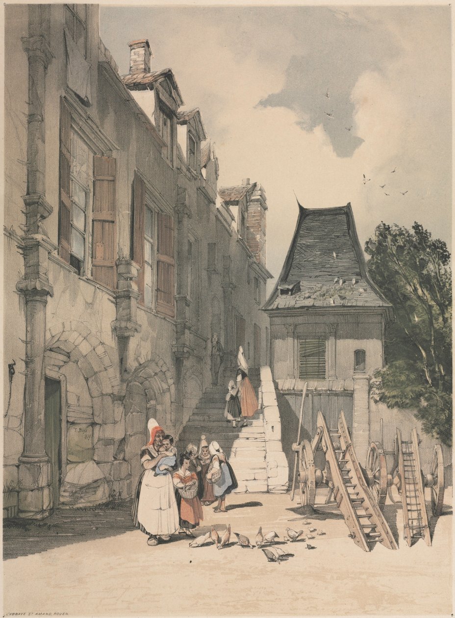 Opactwo św. Amanda, Rouen, 1839. autorstwa Thomas Shotter Boys
