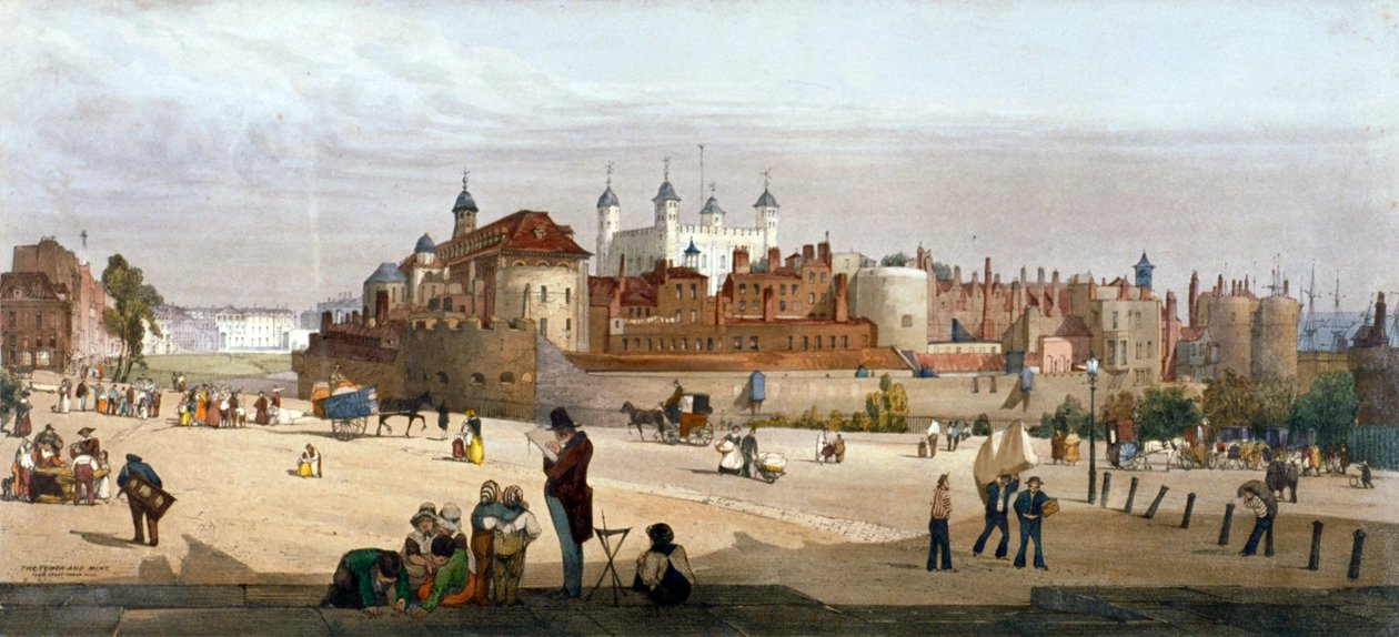 Tower of London, 1842 autorstwa Thomas Shotter Boys