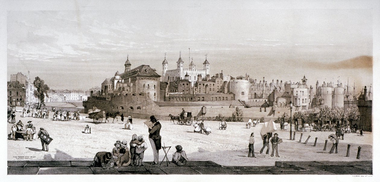 Tower of London, 1842 autorstwa Thomas Shotter Boys