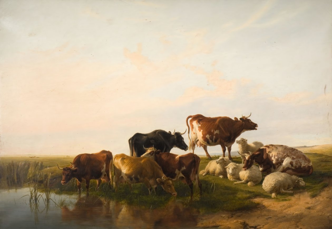 Krajobraz Z Bydła I Owiec, 1872. autorstwa Thomas Sidney Cooper