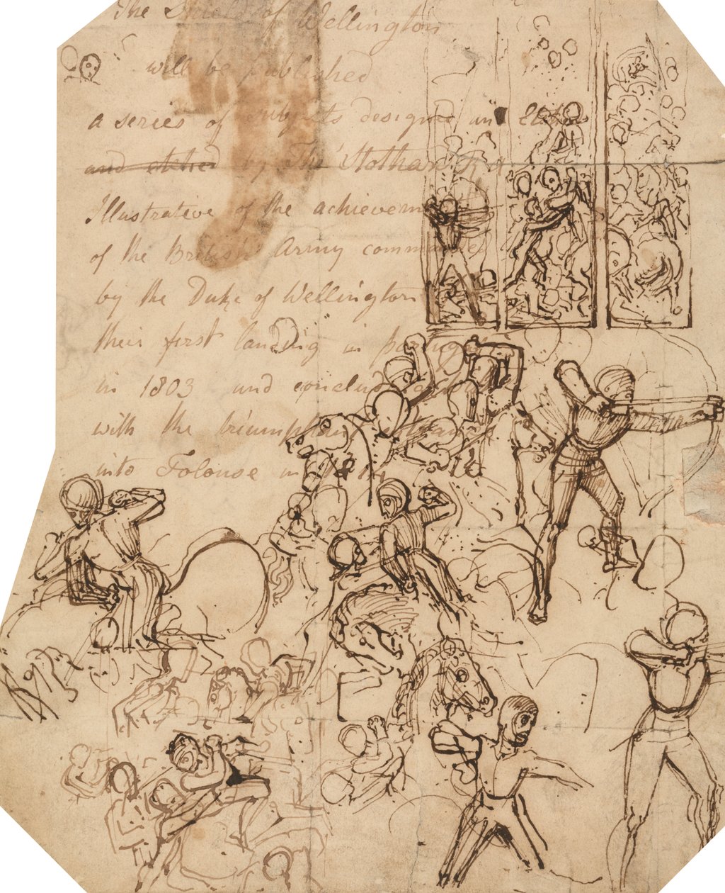 Studium dla Tarczy Wellingtona autorstwa Thomas Stothard