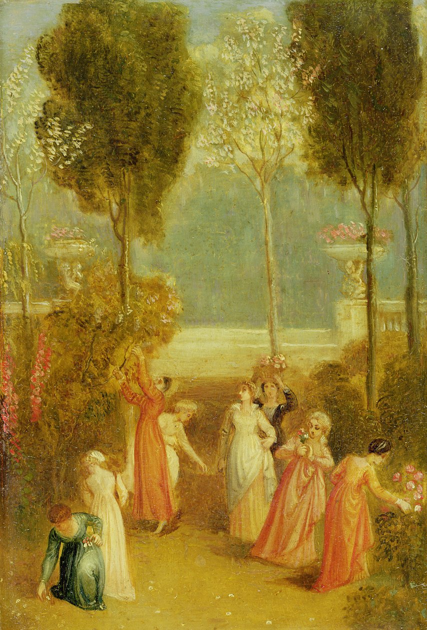 Ogród, ok. 1820 (olej na desce) autorstwa Thomas Stothard