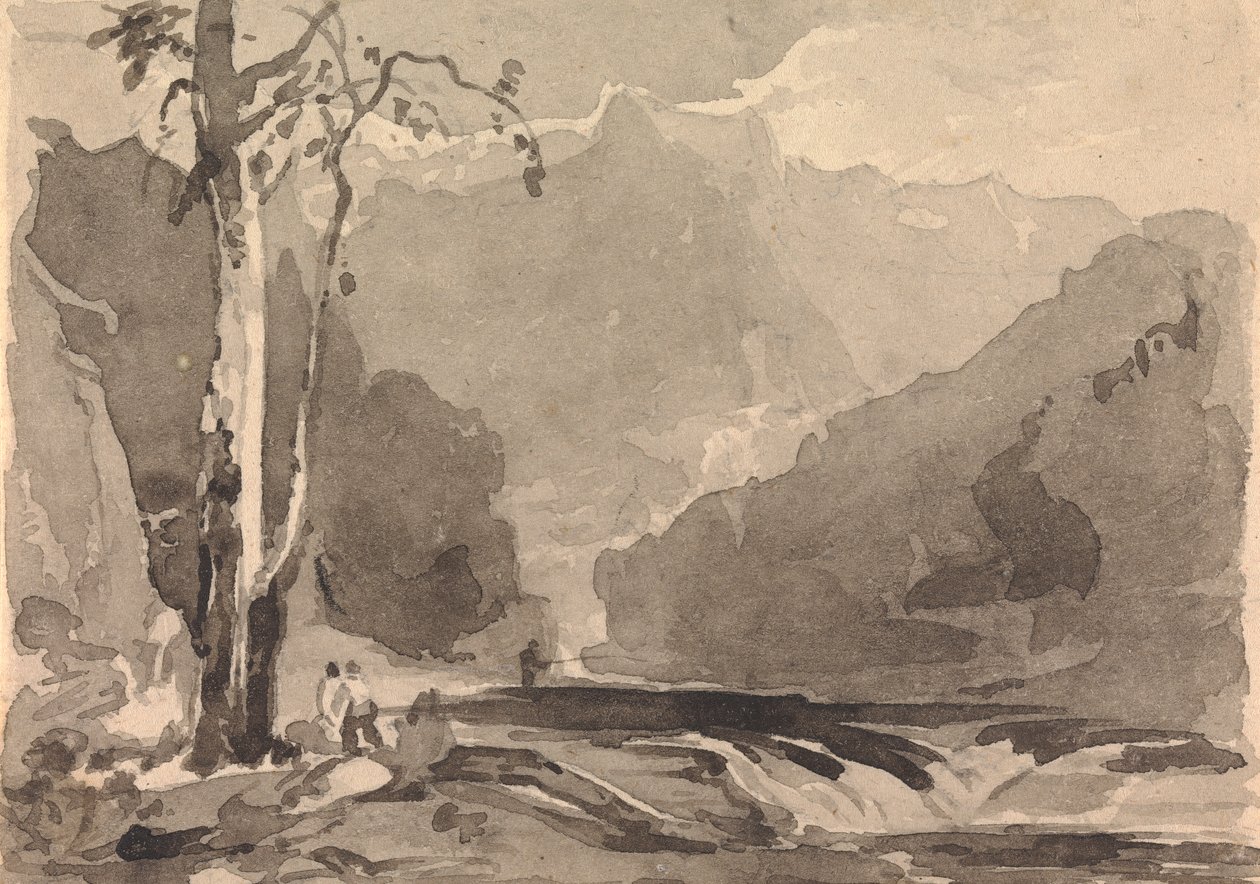 Rybacy przy Halnym potokiem autorstwa Thomas Sully