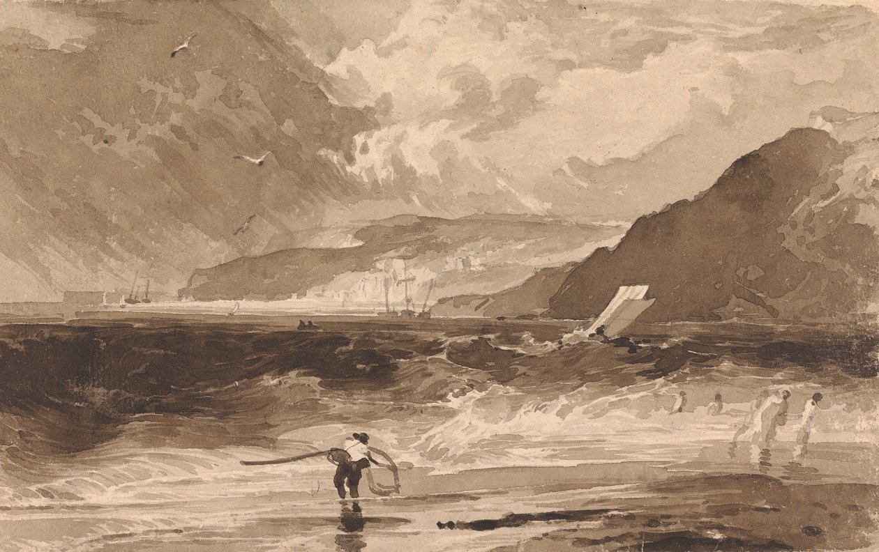 Lyme Regis, Dorsetshire, szkwał autorstwa Thomas Sully