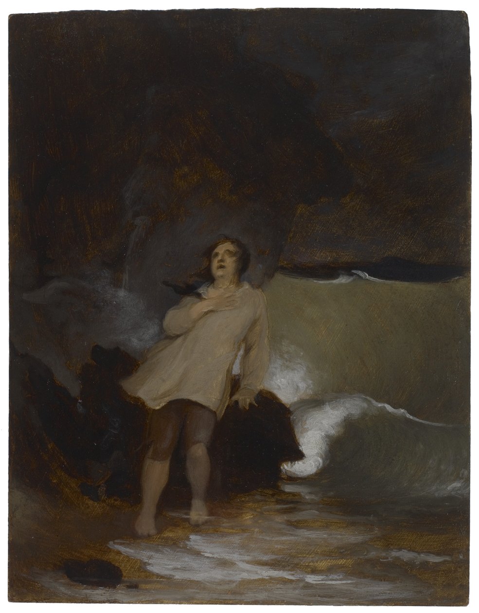 Wrak statku Robinson Crusoe, ok. 1856 r. autorstwa Thomas Sully