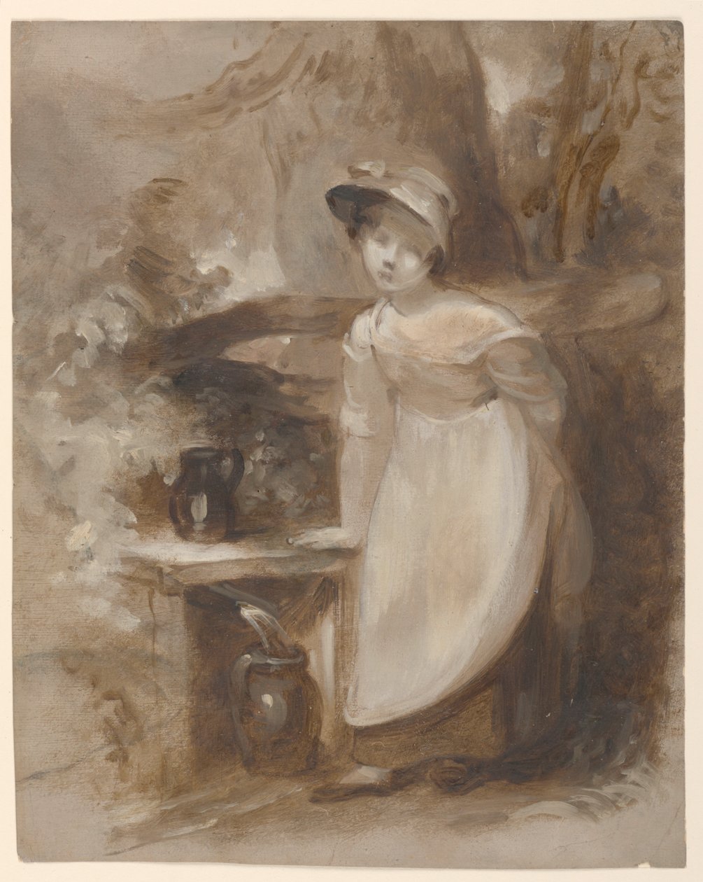 Młoda dziewczyna dostaje wodę na źródle autorstwa Thomas Sully