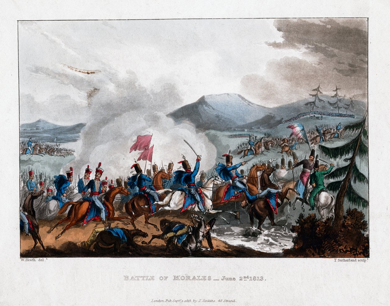 „Bitwa pod Morales”, 1813 1815. autorstwa Thomas Sutherland