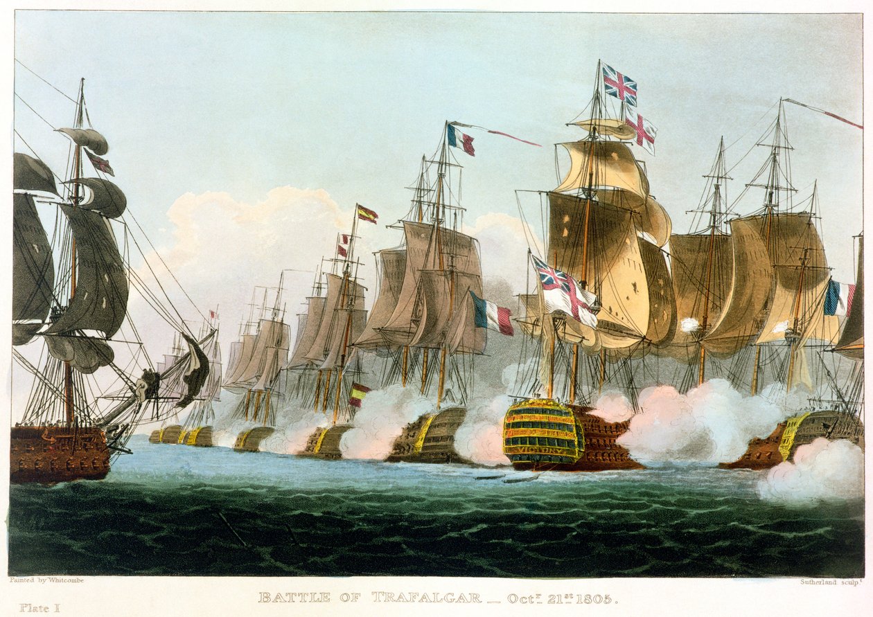 Bitwa pod Trafalgarem, 21 października 1805 1816 autorstwa Thomas Sutherland