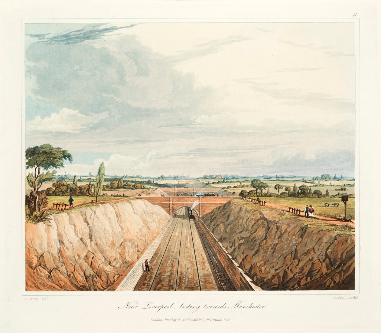 „W pobliżu Liverpoolu, patrząc w stronę Manchesteru”, 1831 r. autorstwa Thomas Talbot Bury