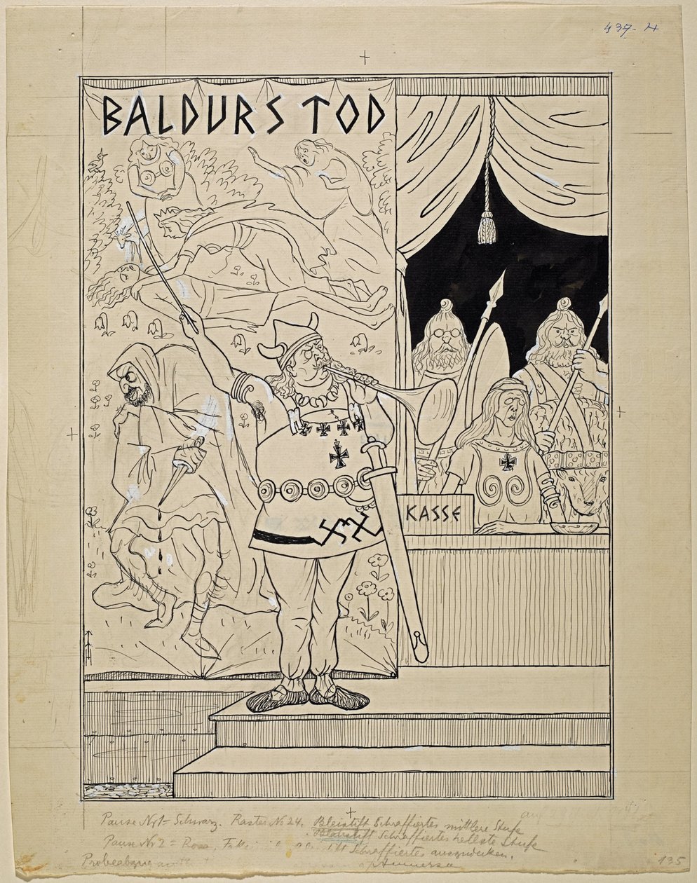 konkurs dla Oberammergau; Simplicissimus XXXV/8 autorstwa Thomas Theodor Heine