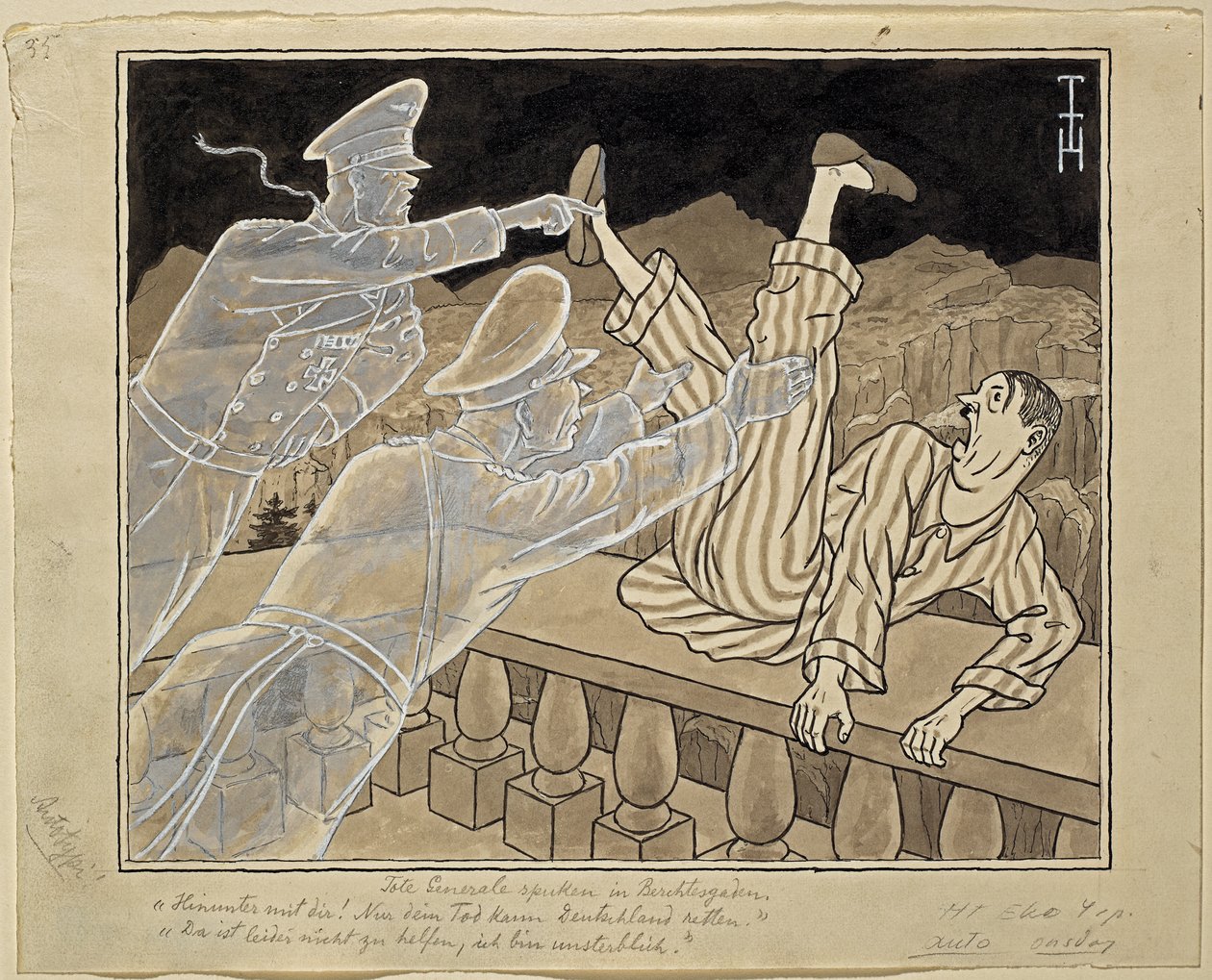 Martwi generałowie nawiedzają Berchtesgaden autorstwa Thomas Theodor Heine